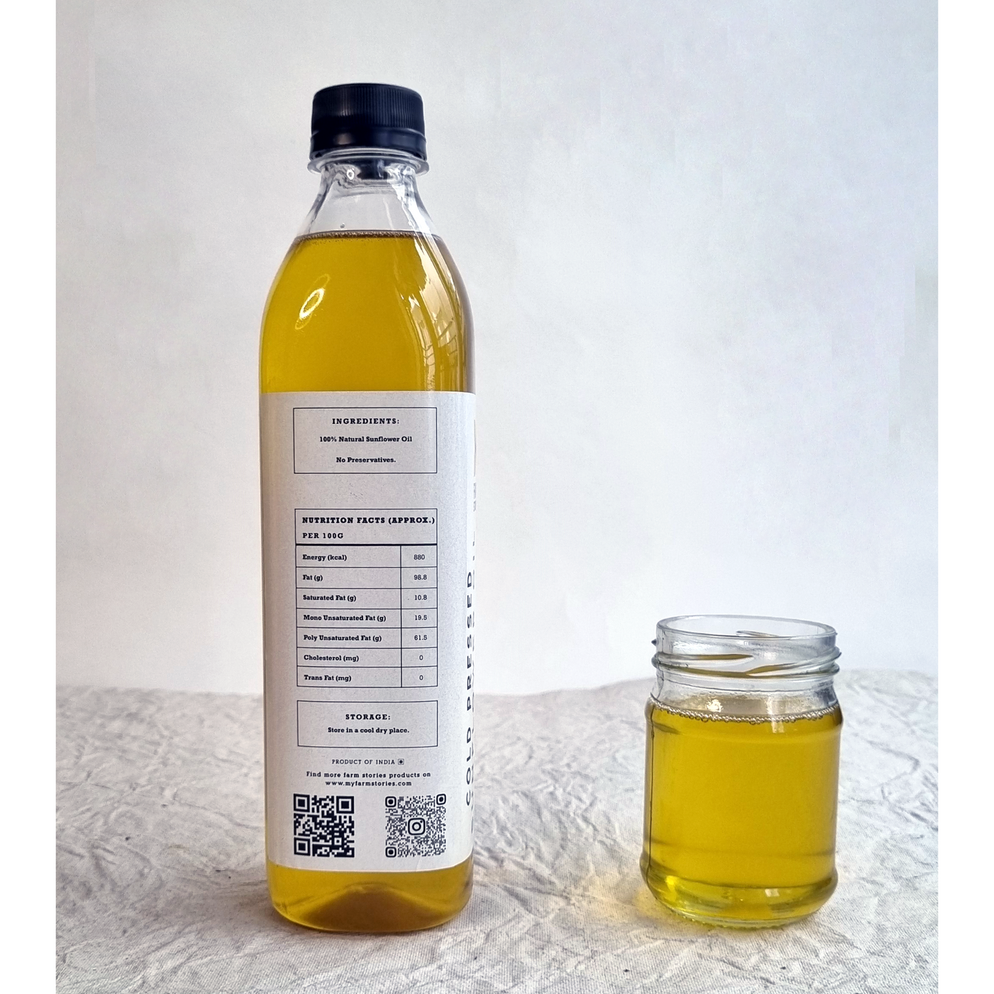Cold Pressed Oil Combo - Coconut Oil + Sunflower Oil