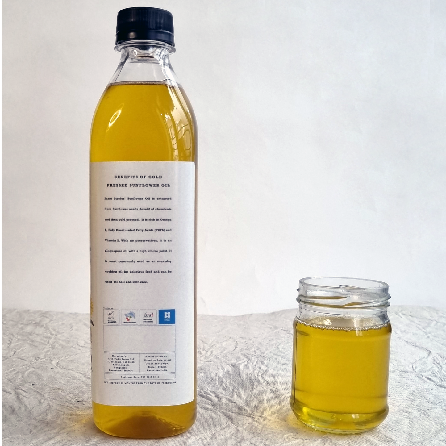 Cold Pressed Sunflower Oil (500ml)