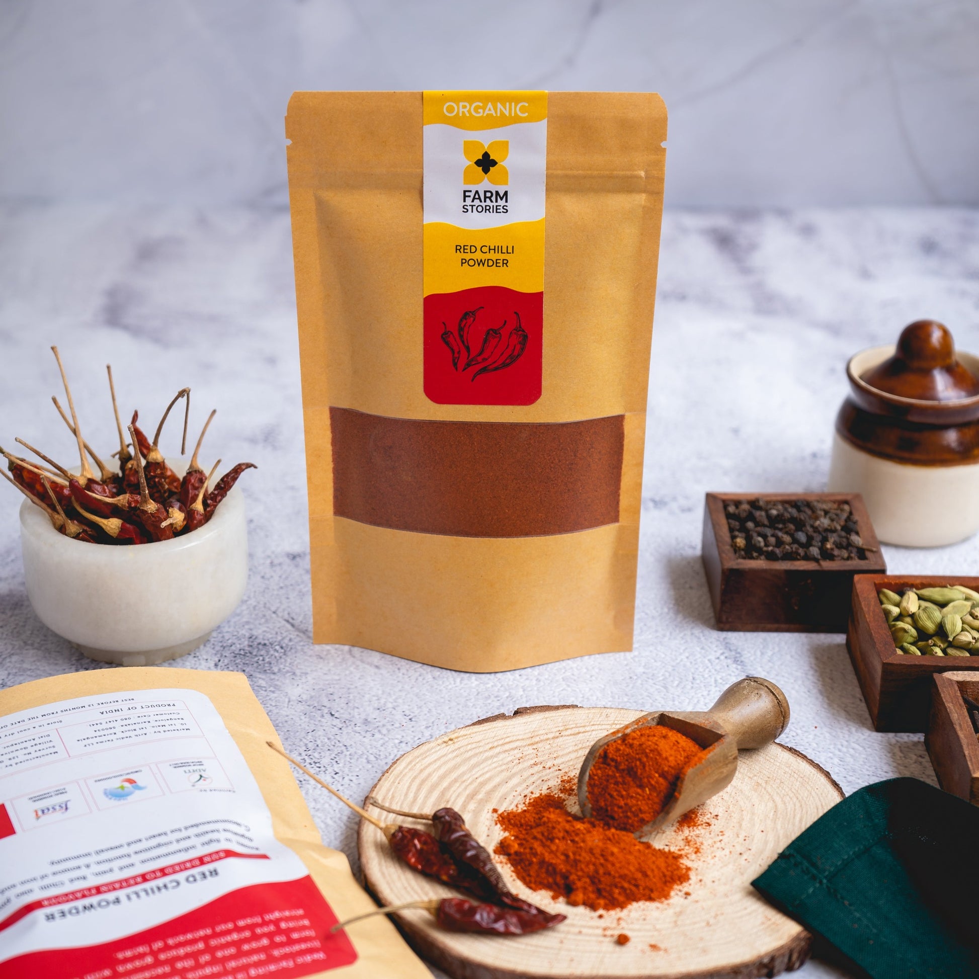 red chilli powder + coriander powder + turmeric powder - 2