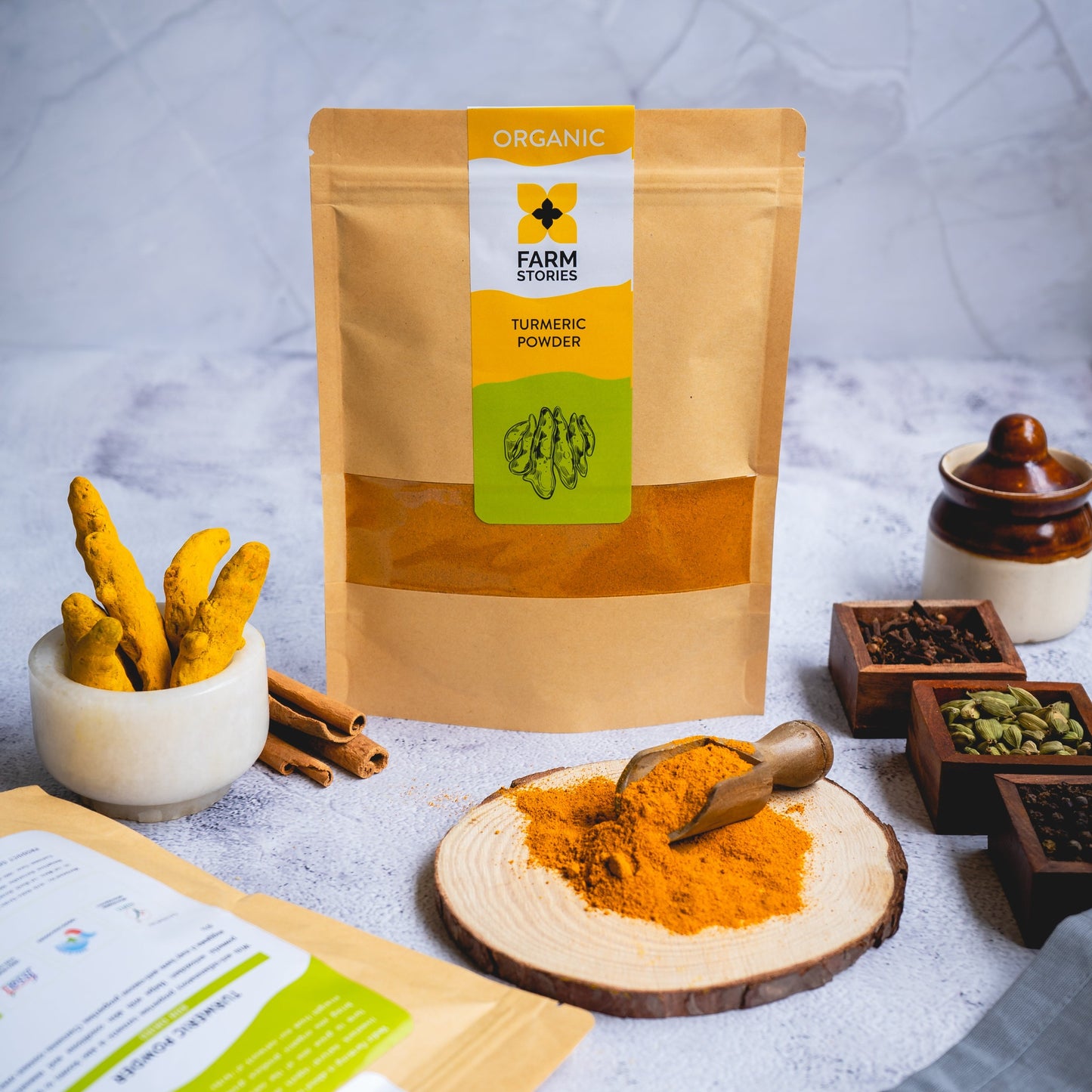red chilli powder + coriander powder + turmeric powder - 1