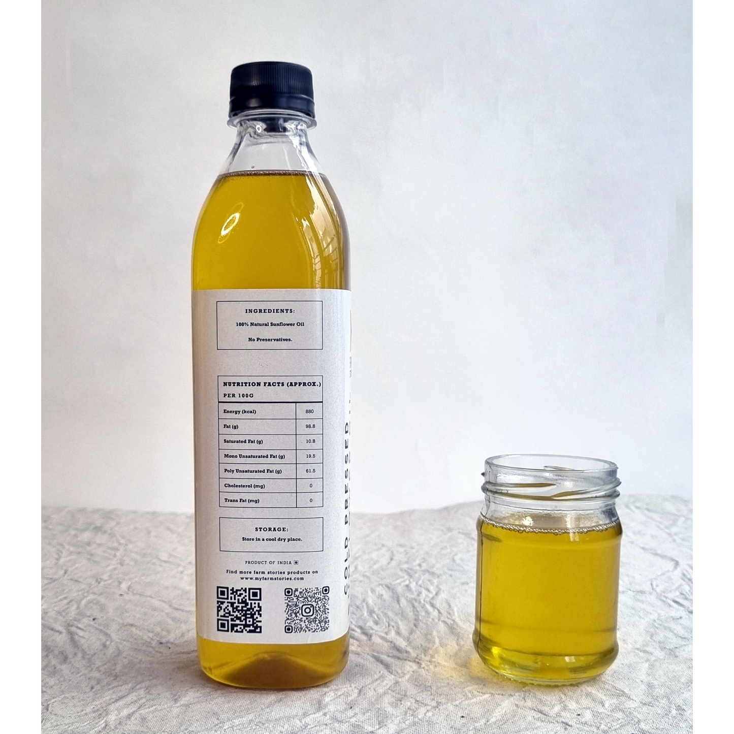 Cold Pressed OIl Combo - Coconut Oil + Sunflower Oil