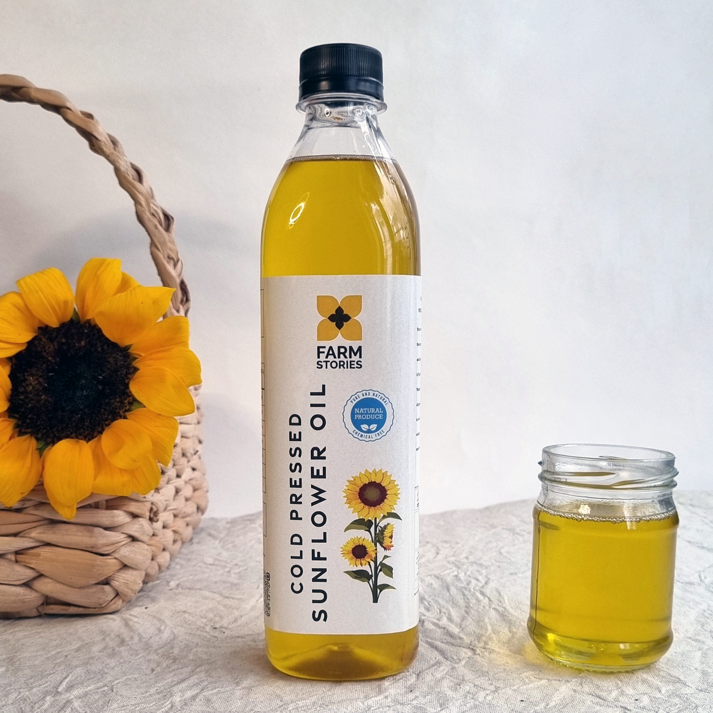 Cold Pressed Sunflower Oil (500ml)