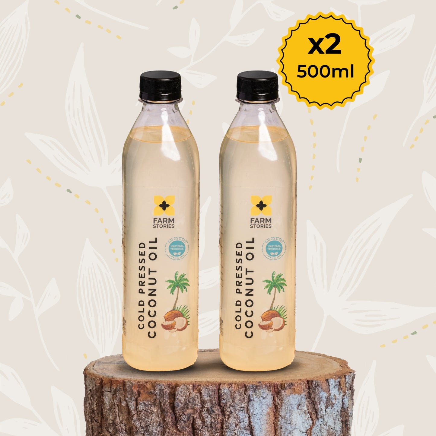 Cold Pressed Coconut Oil Combo (500ml X 2)