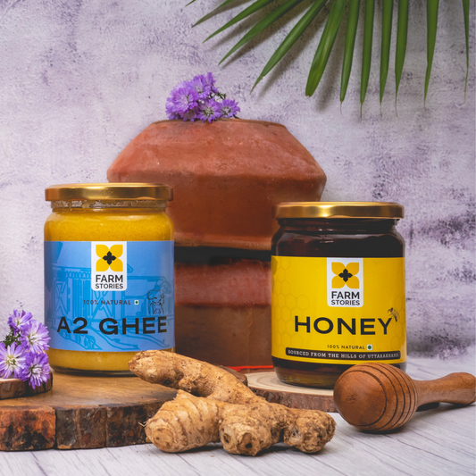 a2 ghee & natural honey combo pack